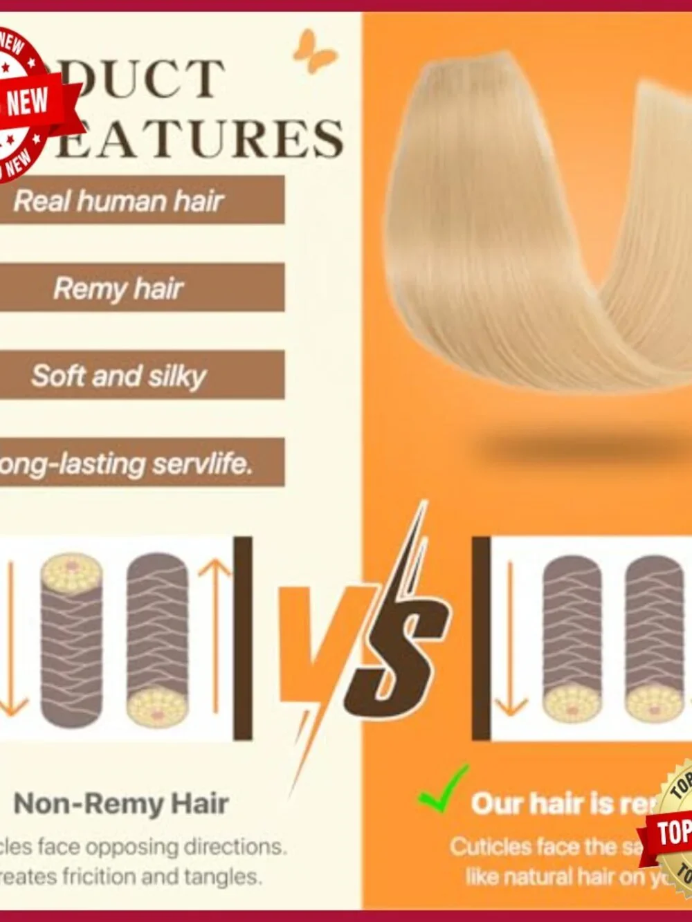 70g Human Hair Halo Extensions, 14 Inch Straight, Invisible Wire, No Tangle